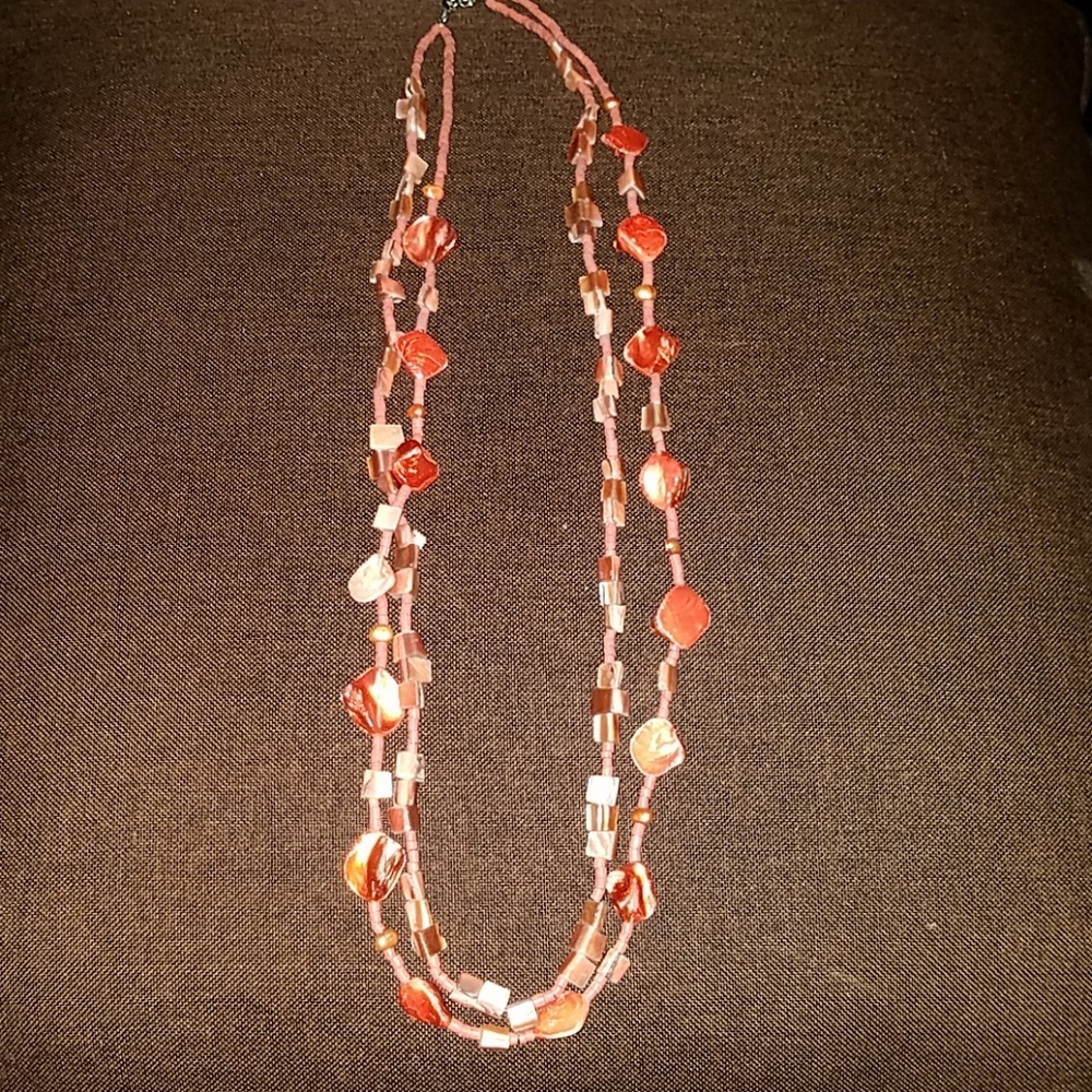 Fall orange necklace